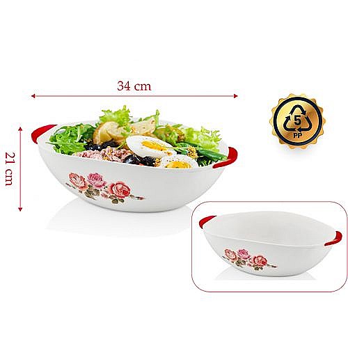 Série De Cuisine 8 Pièce  Blanc  Avec Un Motif Fleuri