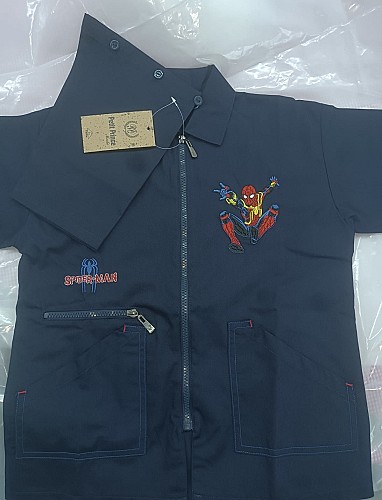 Tablier école garçon Bleu