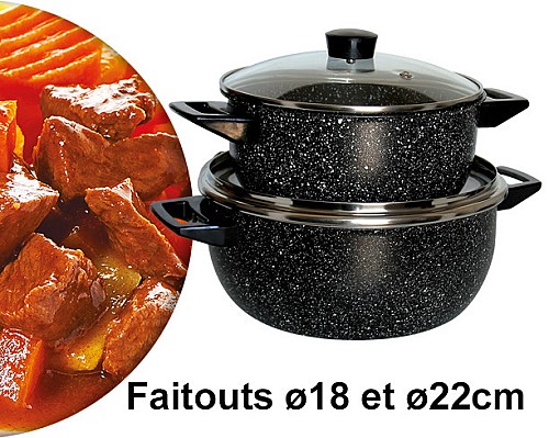 Batterie de cuisine Cook'art Granite 14 pièces