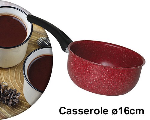 Batterie de cuisine Cook'art  14 pièces - Granite - Rouge