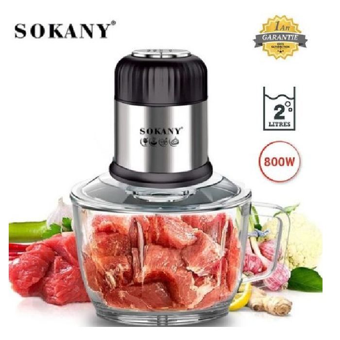 Hachoir électrique Sokany - 2L - 800W - 4 Lames
