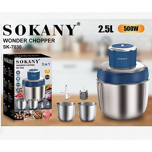 Hachoir à viande Sokany Sk-7030 - 2.5 litres - 500W en Inox
