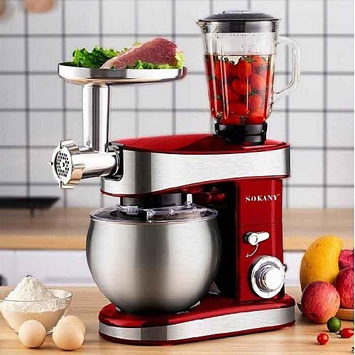 Robot Pétrin SOKANY 6.5L 1200w 6 Vitesses 3en1
