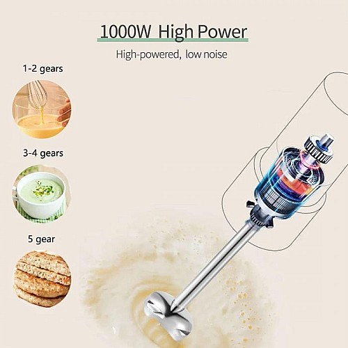 Mixeur Plongeant Sokany - SK-1711-4 - 1000W - Noir