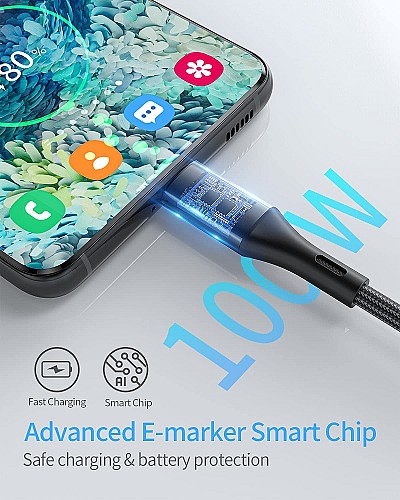 NB-Q267 MAGNETIC BRAIDED TYPE-C TO TYPE-C 60W