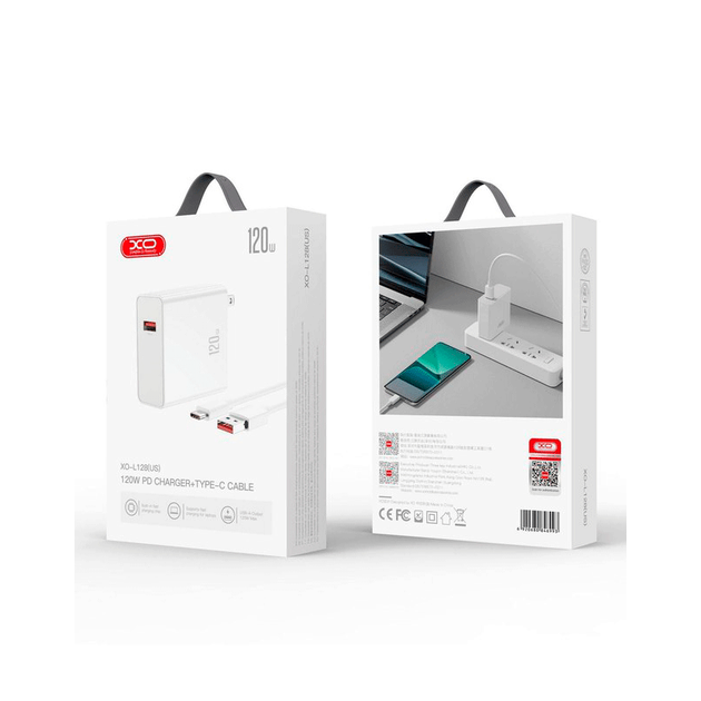 Chargeur Rapide XO L128 – 120W + Câble USB-C vers Type-C